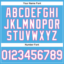 Load image into Gallery viewer, Custom Sky Blue White-Pink Performance T-Shirt