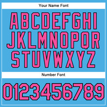 Load image into Gallery viewer, Custom Sky Blue Pink-Black Performance T-Shirt