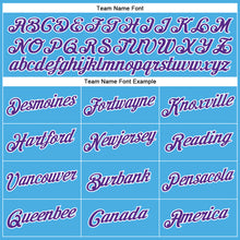 Load image into Gallery viewer, Custom Sky Blue Purple-White Performance T-Shirt