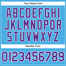 Load image into Gallery viewer, Custom Sky Blue Purple-White Performance T-Shirt
