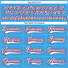 Load image into Gallery viewer, Custom Sky Blue White-Maroon Hockey Lace Neck Jersey