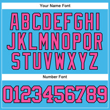 Загрузить изображение в средство просмотра галереи, Custom Sky Blue Pink-Black Authentic Baseball Jersey