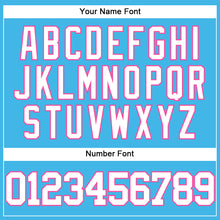 Загрузить изображение в средство просмотра галереи, Custom Sky Blue White-Pink Authentic Baseball Jersey