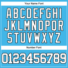 Загрузить изображение в средство просмотра галереи, Custom Sky Blue White-Black Authentic Baseball Jersey