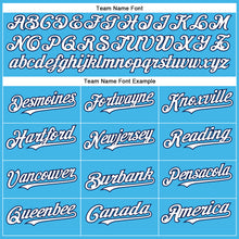 Загрузить изображение в средство просмотра галереи, Custom Sky Blue White-Navy Authentic Baseball Jersey