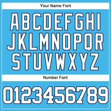 Загрузить изображение в средство просмотра галереи, Custom Sky Blue White-Navy Authentic Baseball Jersey