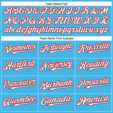 Charger l'image dans la galerie, Custom Sky Blue White-Red Authentic Baseball Jersey