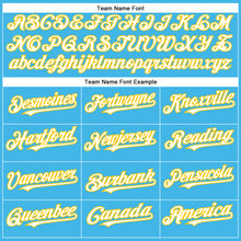 Charger l'image dans la galerie, Custom Sky Blue White-Yellow Authentic Baseball Jersey