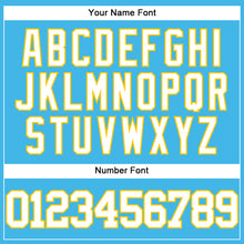 Charger l'image dans la galerie, Custom Sky Blue White-Yellow Authentic Baseball Jersey