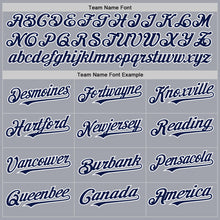 Charger l'image dans la galerie, Custom Gray Navy Pinstripe White Authentic Sleeveless Baseball Jersey