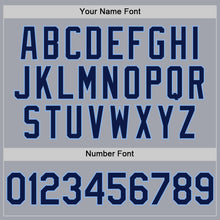 Charger l'image dans la galerie, Custom Gray Navy Pinstripe Light Blue Authentic Sleeveless Baseball Jersey