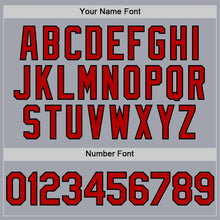 Charger l'image dans la galerie, Custom Gray Black Pinstripe Red Authentic Sleeveless Baseball Jersey