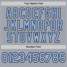 Charger l'image dans la galerie, Custom Gray Black Pinstripe Light Blue Authentic Sleeveless Baseball Jersey