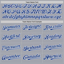 Charger l'image dans la galerie, Custom Gray Royal Pinstripe White Authentic Sleeveless Baseball Jersey