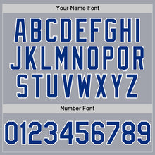 Charger l'image dans la galerie, Custom Gray Royal Pinstripe White Authentic Sleeveless Baseball Jersey