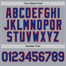 Charger l'image dans la galerie, Custom Gray Royal Pinstripe Red Authentic Sleeveless Baseball Jersey