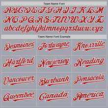 Laden Sie das Bild in den Galerie-Viewer, Custom Gray White Pinstripe Red Authentic Sleeveless Baseball Jersey