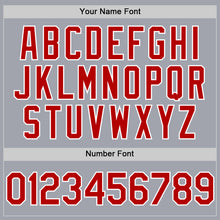 Laden Sie das Bild in den Galerie-Viewer, Custom Gray White Pinstripe Red Authentic Sleeveless Baseball Jersey