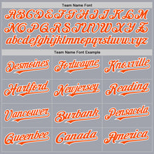 Charger l'image dans la galerie, Custom Gray White Pinstripe Orange Authentic Sleeveless Baseball Jersey