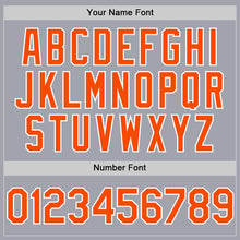 Charger l'image dans la galerie, Custom Gray White Pinstripe Orange Authentic Sleeveless Baseball Jersey