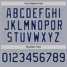 Charger l'image dans la galerie, Custom Gray Navy-White Authentic Sleeveless Baseball Jersey