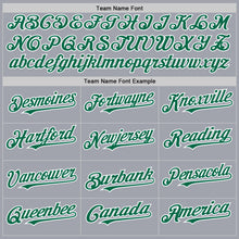 Charger l'image dans la galerie, Custom Gray Kelly Green-White Authentic Sleeveless Baseball Jersey