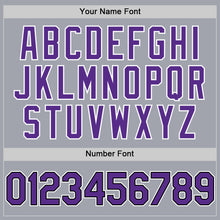 Charger l'image dans la galerie, Custom Gray Purple-Black Authentic Sleeveless Baseball Jersey