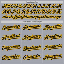 Charger l'image dans la galerie, Custom Gray Black-Gold Authentic Sleeveless Baseball Jersey