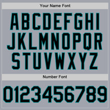 Charger l'image dans la galerie, Custom Gray Black-Teal Authentic Sleeveless Baseball Jersey