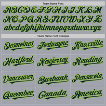 Charger l'image dans la galerie, Custom Gray Navy-Neon Green Authentic Sleeveless Baseball Jersey