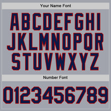 Charger l'image dans la galerie, Custom Gray Navy-Red Authentic Sleeveless Baseball Jersey