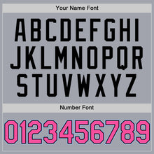 Laden Sie das Bild in den Galerie-Viewer, Custom Gray Pink Black-Light Blue Authentic Sleeveless Baseball Jersey