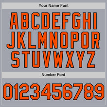Charger l'image dans la galerie, Custom Gray Orange-Black Authentic Sleeveless Baseball Jersey