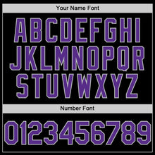 Charger l'image dans la galerie, Custom Black Purple-Gray Authentic Sleeveless Baseball Jersey