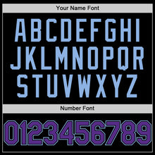 Charger l'image dans la galerie, Custom Black Purple-Light Blue Authentic Sleeveless Baseball Jersey