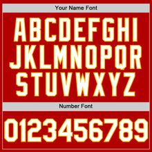 Charger l'image dans la galerie, Custom Red White-Gold Authentic Sleeveless Baseball Jersey