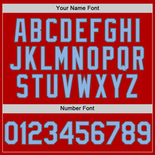 Charger l'image dans la galerie, Custom Red Light Blue-Steel Gray Authentic Sleeveless Baseball Jersey