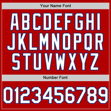 Charger l'image dans la galerie, Custom Red White-Royal Authentic Sleeveless Baseball Jersey