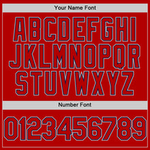 Charger l'image dans la galerie, Custom Red Navy-Gray Authentic Sleeveless Baseball Jersey