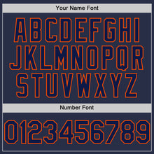 Charger l'image dans la galerie, Custom Navy Orange Authentic Sleeveless Baseball Jersey