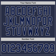 Charger l'image dans la galerie, Custom Navy Gray Authentic Sleeveless Baseball Jersey