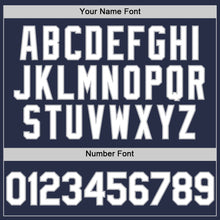 Charger l'image dans la galerie, Custom Navy White-Gray Authentic Sleeveless Baseball Jersey