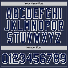 Charger l'image dans la galerie, Custom Navy White-Gray Authentic Sleeveless Baseball Jersey