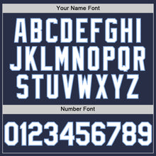 Charger l'image dans la galerie, Custom Navy White-Light Blue Authentic Sleeveless Baseball Jersey