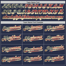 Charger l'image dans la galerie, Custom Navy Vintage USA Flag-Cream Authentic Sleeveless Baseball Jersey