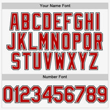 Charger l'image dans la galerie, Custom White Red-Black Authentic Sleeveless Baseball Jersey