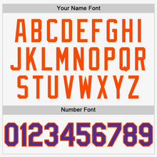 Charger l'image dans la galerie, Custom White Purple-Orange Authentic Sleeveless Baseball Jersey