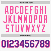 Charger l'image dans la galerie, Custom White Purple-Pink Authentic Sleeveless Baseball Jersey