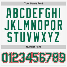 Laden Sie das Bild in den Galerie-Viewer, Custom White Kelly Green-Red Authentic Sleeveless Baseball Jersey