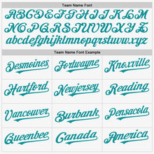 Charger l'image dans la galerie, Custom White Teal Authentic Sleeveless Baseball Jersey